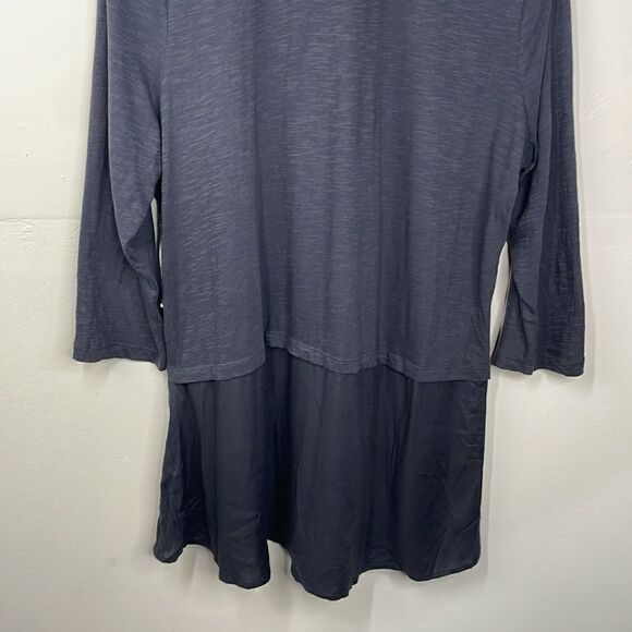 LOGO Lavish Sequin Embroidery Trapeze Tunic size XL Gray - Picture 9 of 12